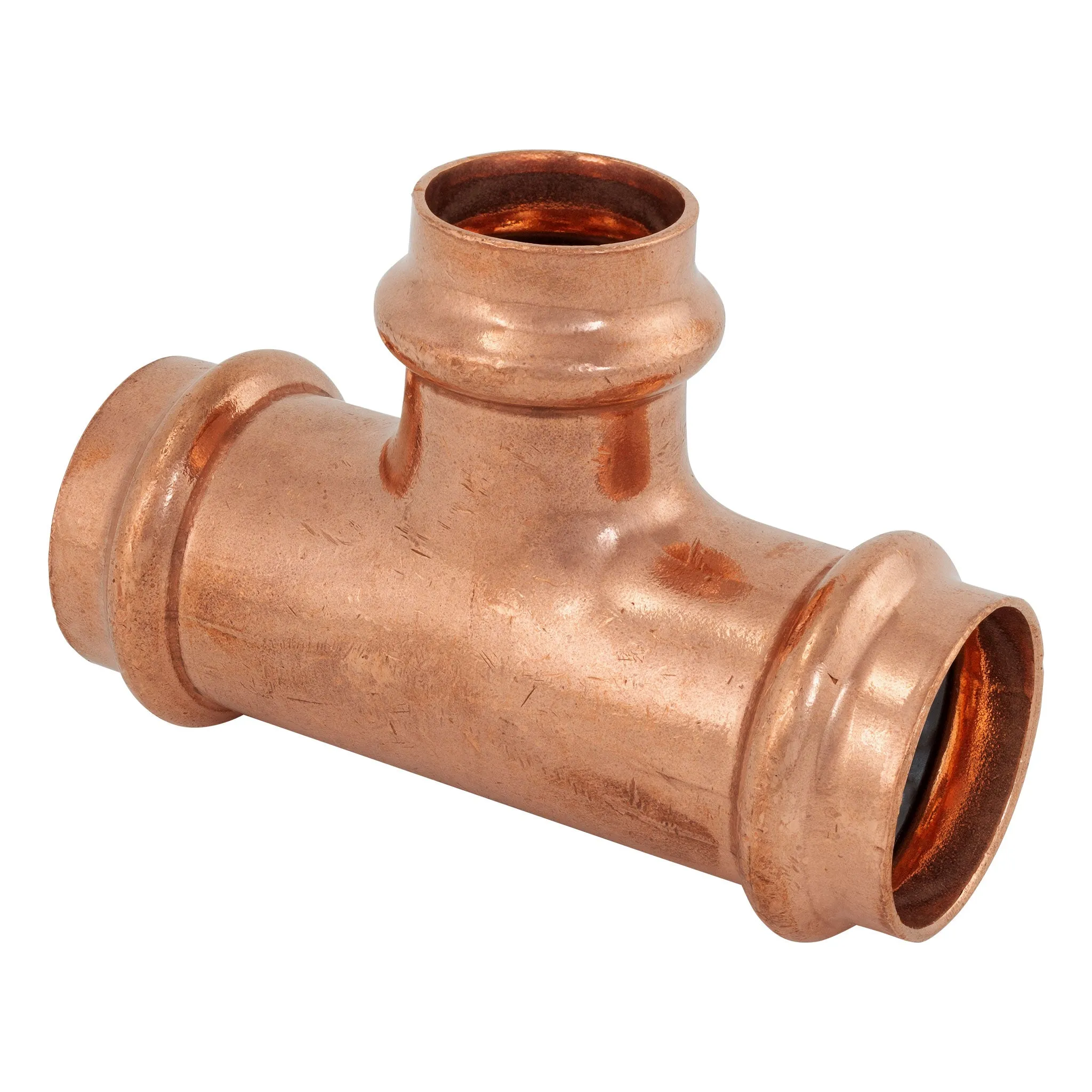 2-1/2" x 2-1/2" x 1" Press Copper Reducing Tee P x P x P Low Lead ProPress Compatible