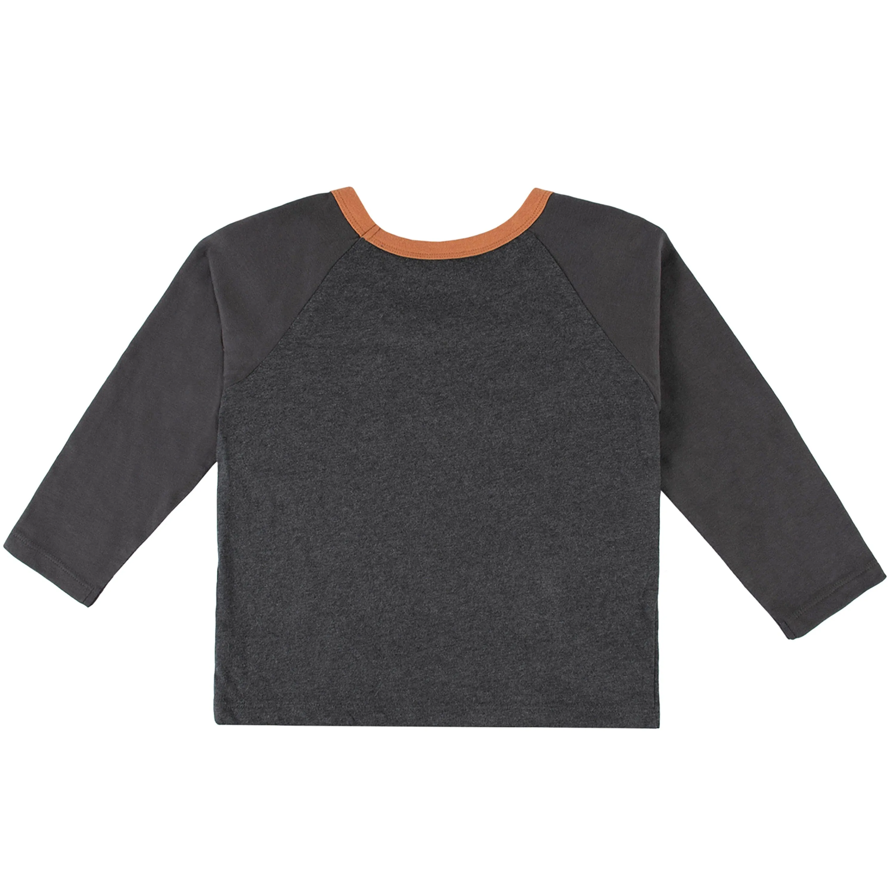 3-Pack Infant & Toddler Boys Gray & Orange Long Sleeve Tees