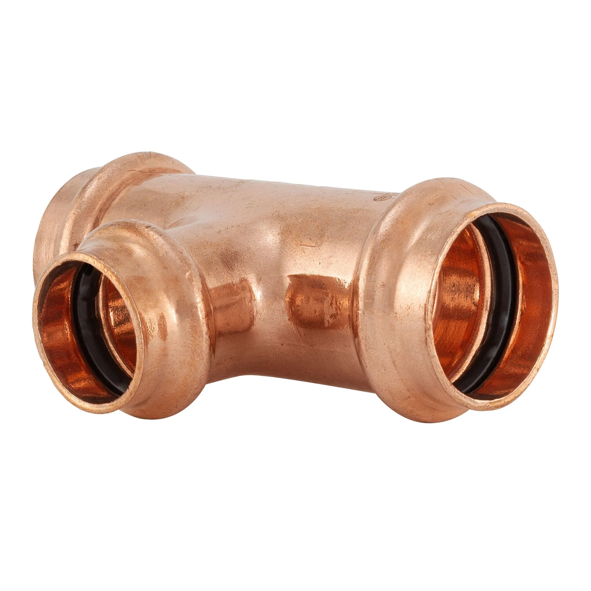 3" x 3" x 1-1/4" Press Copper Reducing Tee P x P x P Low Lead ProPress Compatible