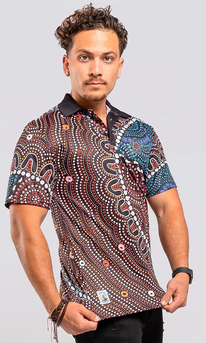 Aboriginal Art Unisex Polo Heal Our Nura