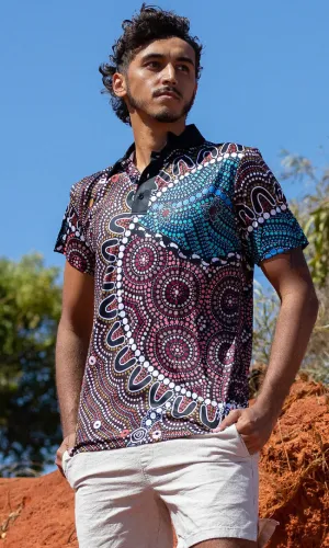 Aboriginal Art Unisex Polo Heal Our Nura