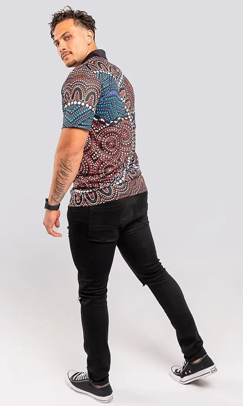 Aboriginal Art Unisex Polo Heal Our Nura