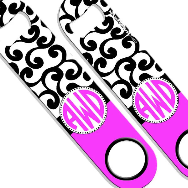 ADD YOUR NAME SPEED Bottle Opener – Monogram Swirls