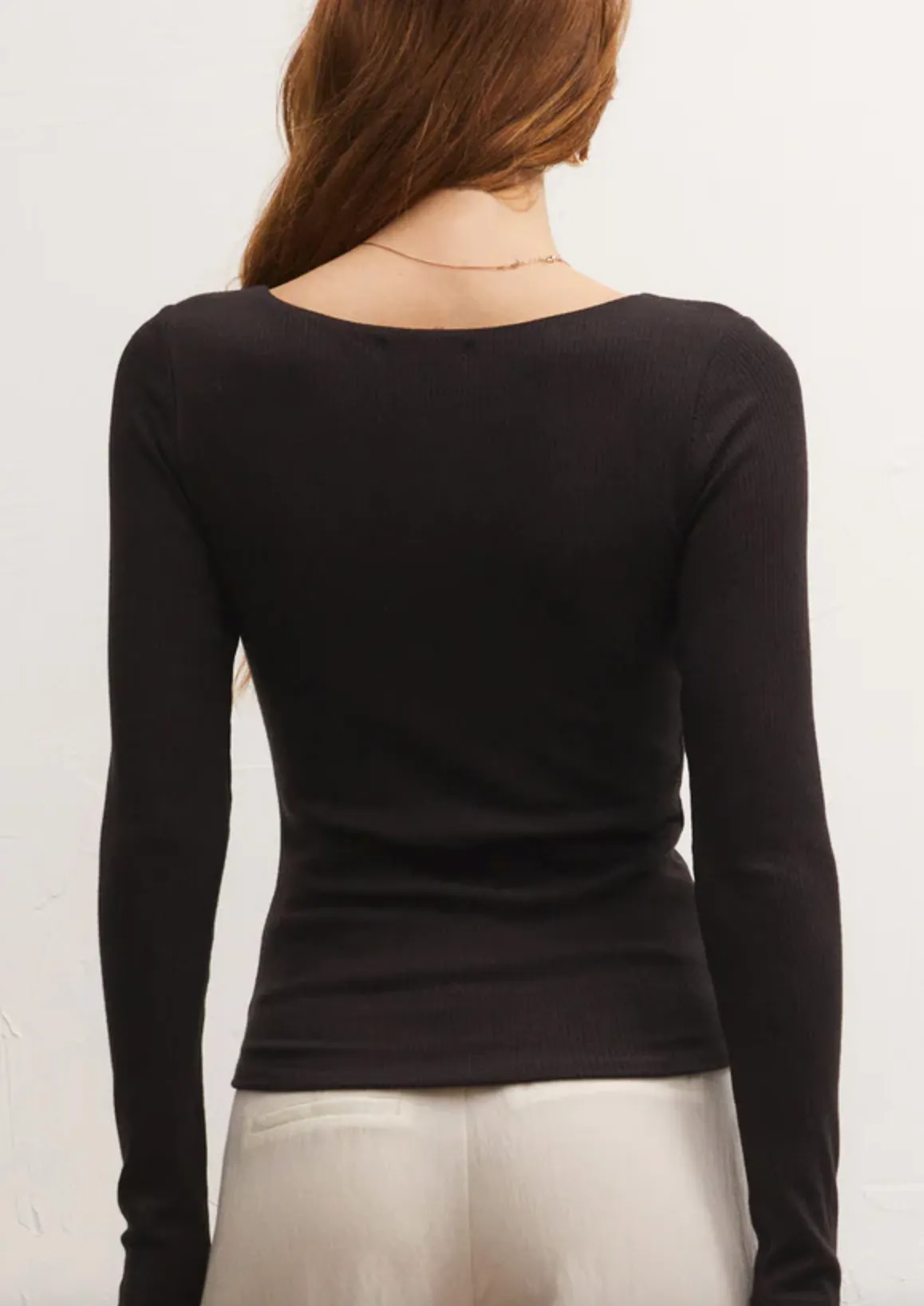 Aden V Neck Rib Top