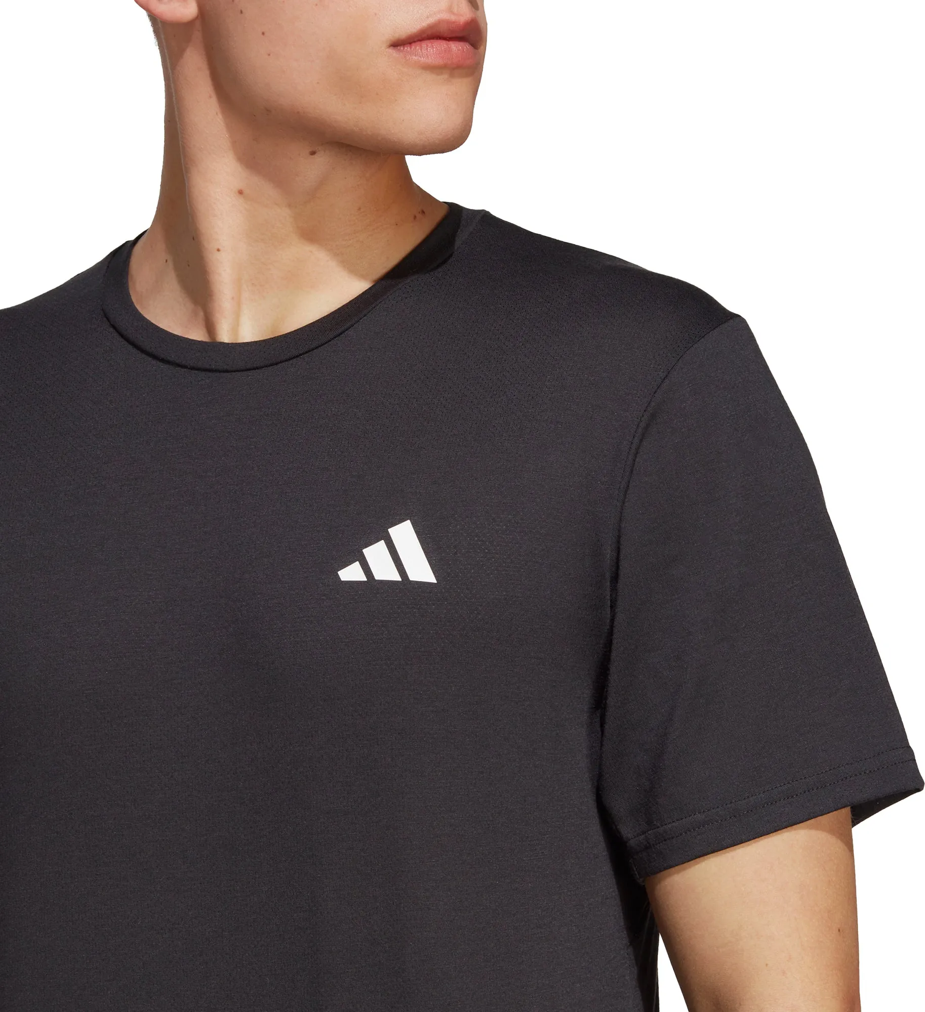 adidas Train Essentials Comfort Short Sleeve Mens Training Top - Black