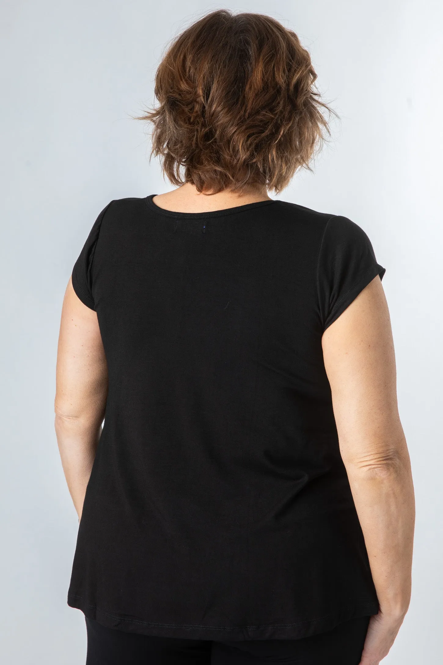 Ahana Black Short Sleeve Shirt