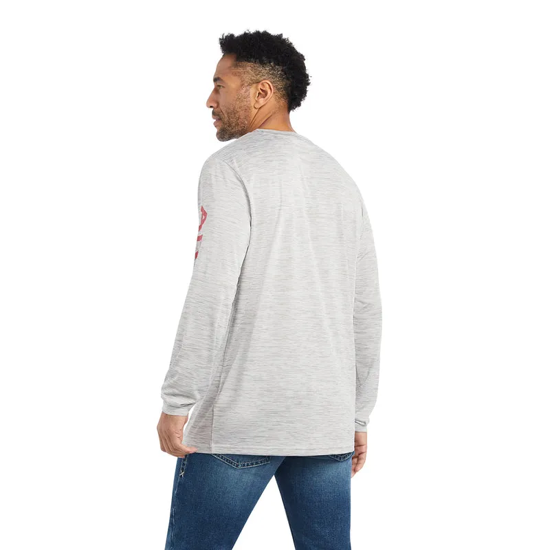 'Ariat' Men's Charger Logo T-Shirt - Light Grey Heather