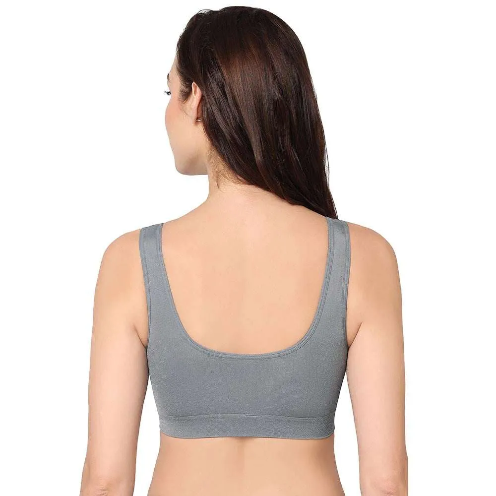 B-Smooth Padded Non-wired Full Cup Everyday Wear Full coverage Bralette - Grey