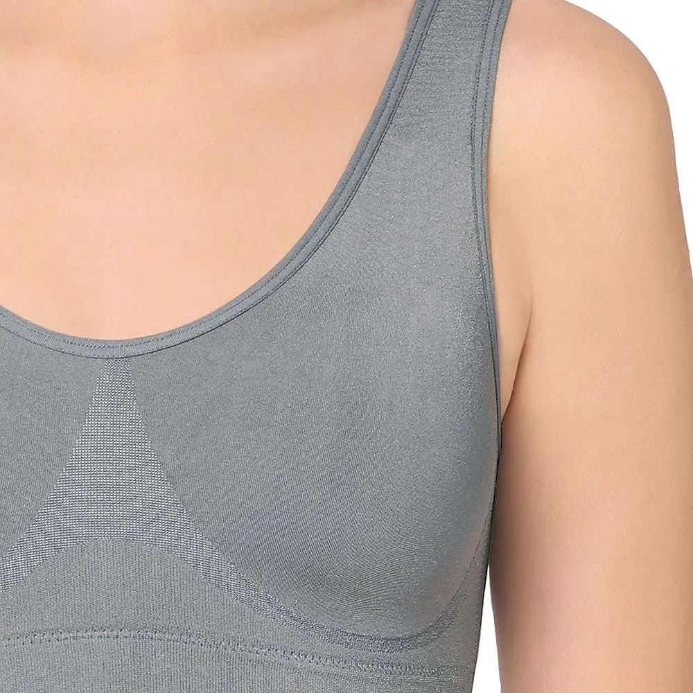 B-Smooth Padded Non-wired Full Cup Everyday Wear Full coverage Bralette - Grey