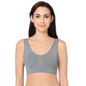 B-Smooth Padded Non-wired Full Cup Everyday Wear Full coverage Bralette - Grey