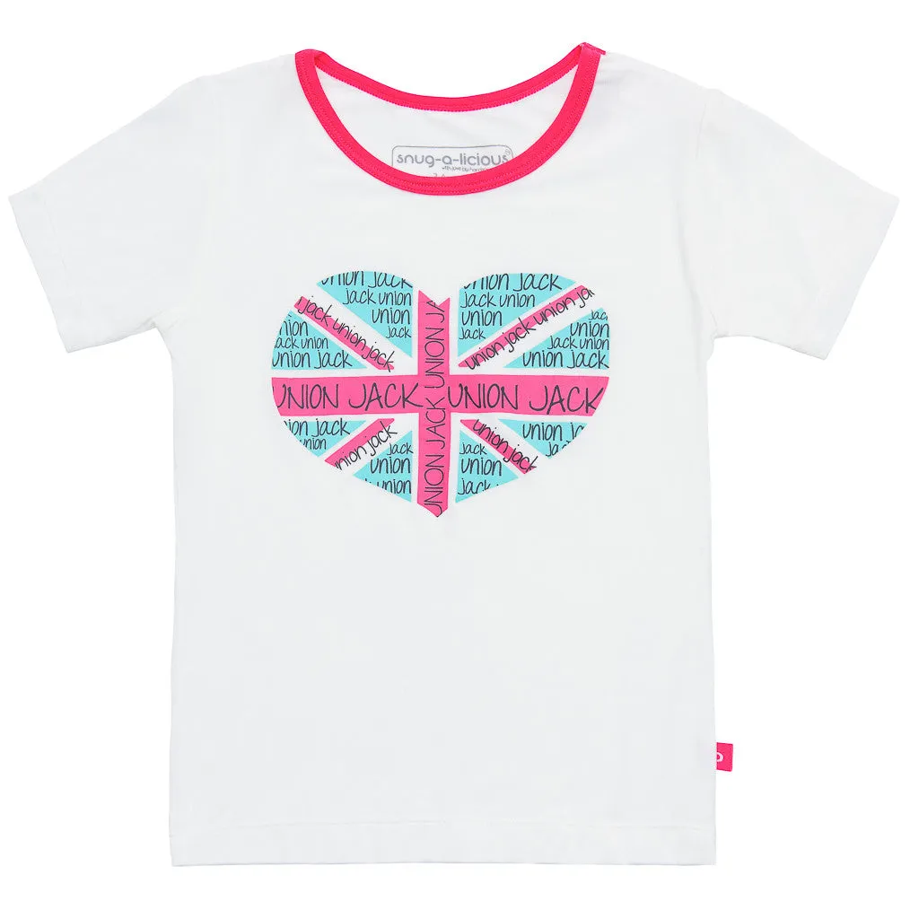 Bamboo short sleeve tee - Union Jack heart