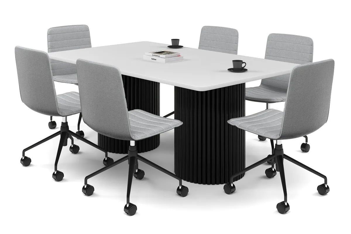 Baobab Circular Base Boardroom Rectangle Table - Rounded Corners  [1800L x 1100W with Rounded Corners]