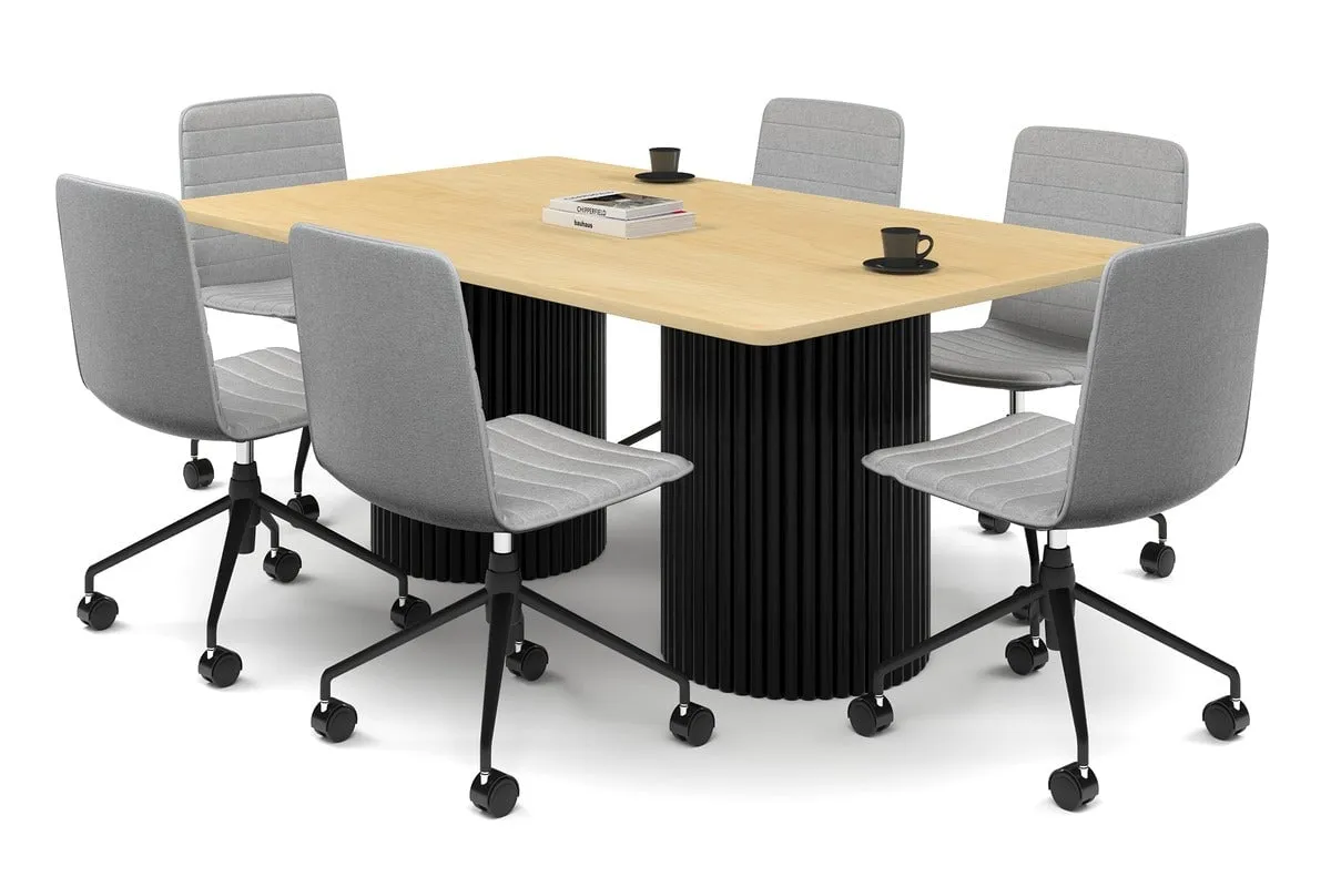 Baobab Circular Base Boardroom Rectangle Table - Rounded Corners  [1800L x 1100W with Rounded Corners]