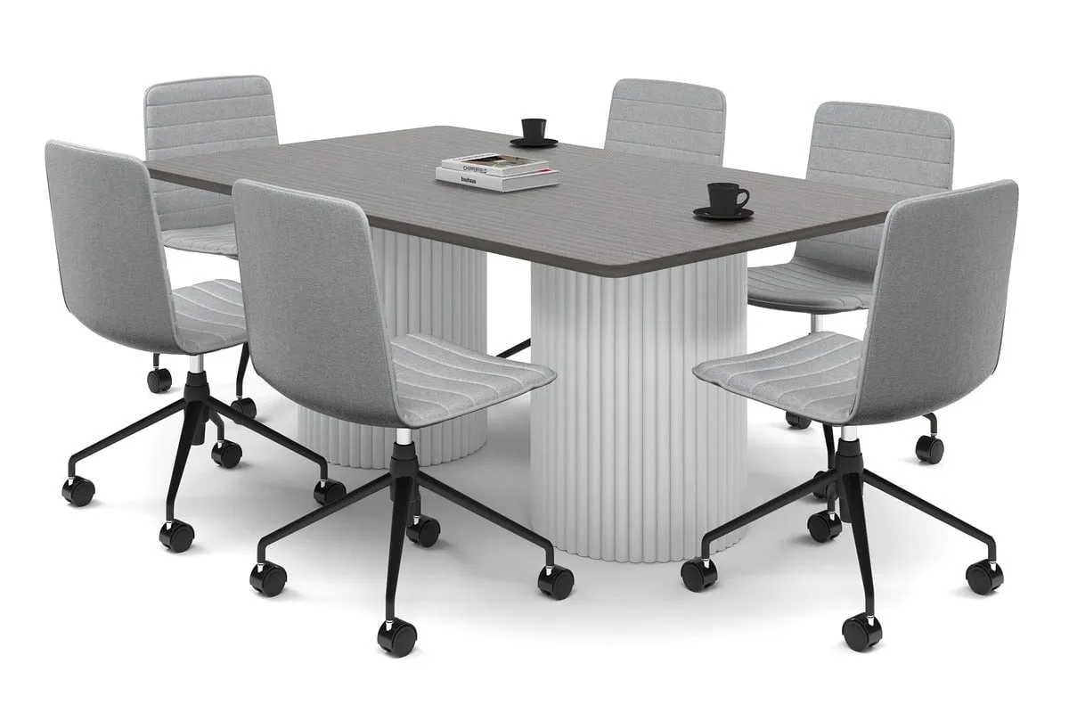 Baobab Circular Base Boardroom Rectangle Table - Rounded Corners  [1800L x 1100W with Rounded Corners]