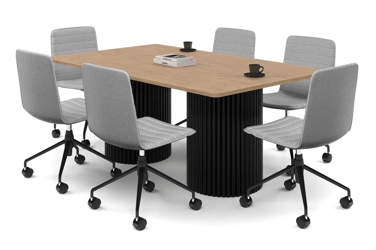 Baobab Circular Base Boardroom Rectangle Table - Rounded Corners  [1800L x 1100W with Rounded Corners]