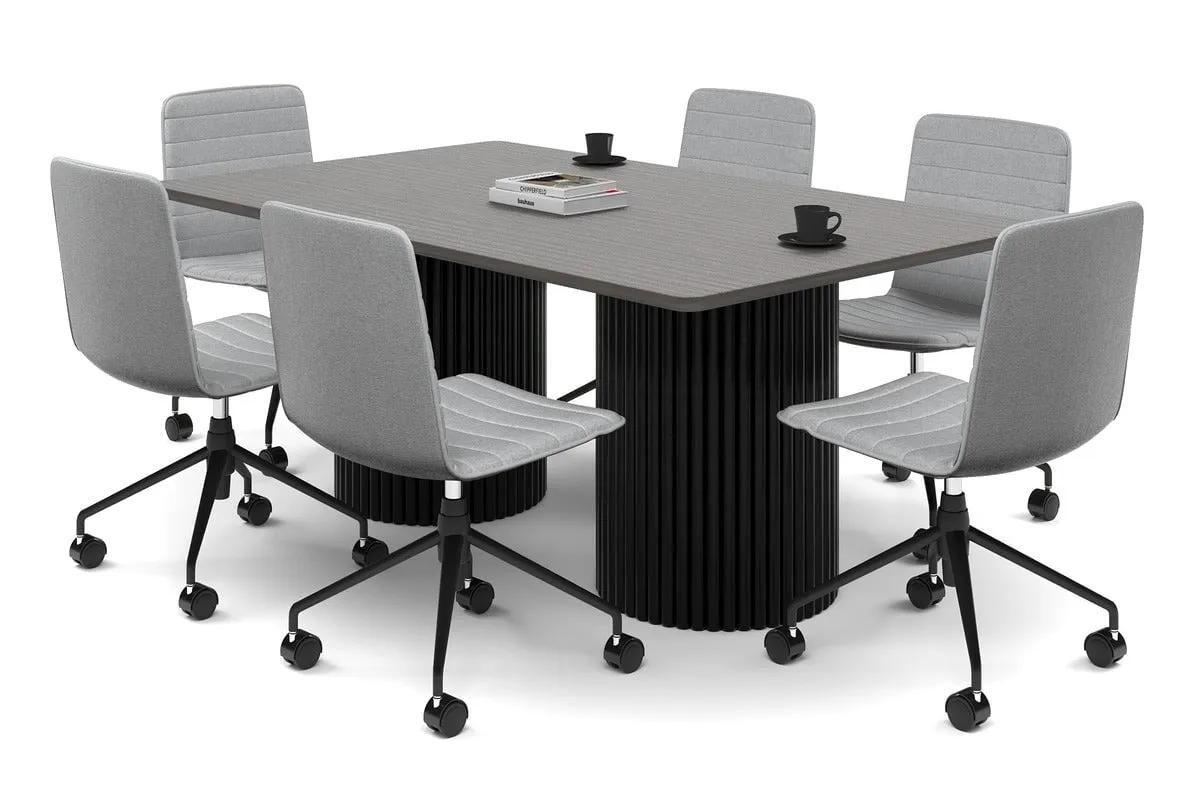 Baobab Circular Base Boardroom Rectangle Table - Rounded Corners  [1800L x 1100W with Rounded Corners]