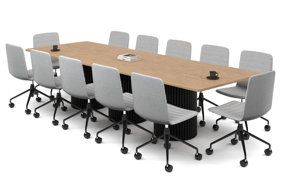 Baobab Circular Base Boardroom Rectangle Table - Rounded Corners  [3200L x 1100W with Rounded Corners]