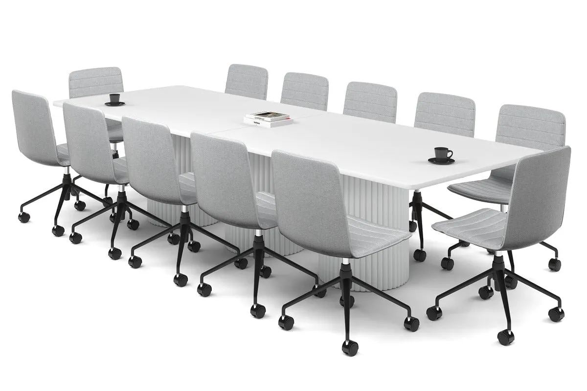 Baobab Circular Base Boardroom Rectangle Table - Rounded Corners  [3200L x 1100W with Rounded Corners]