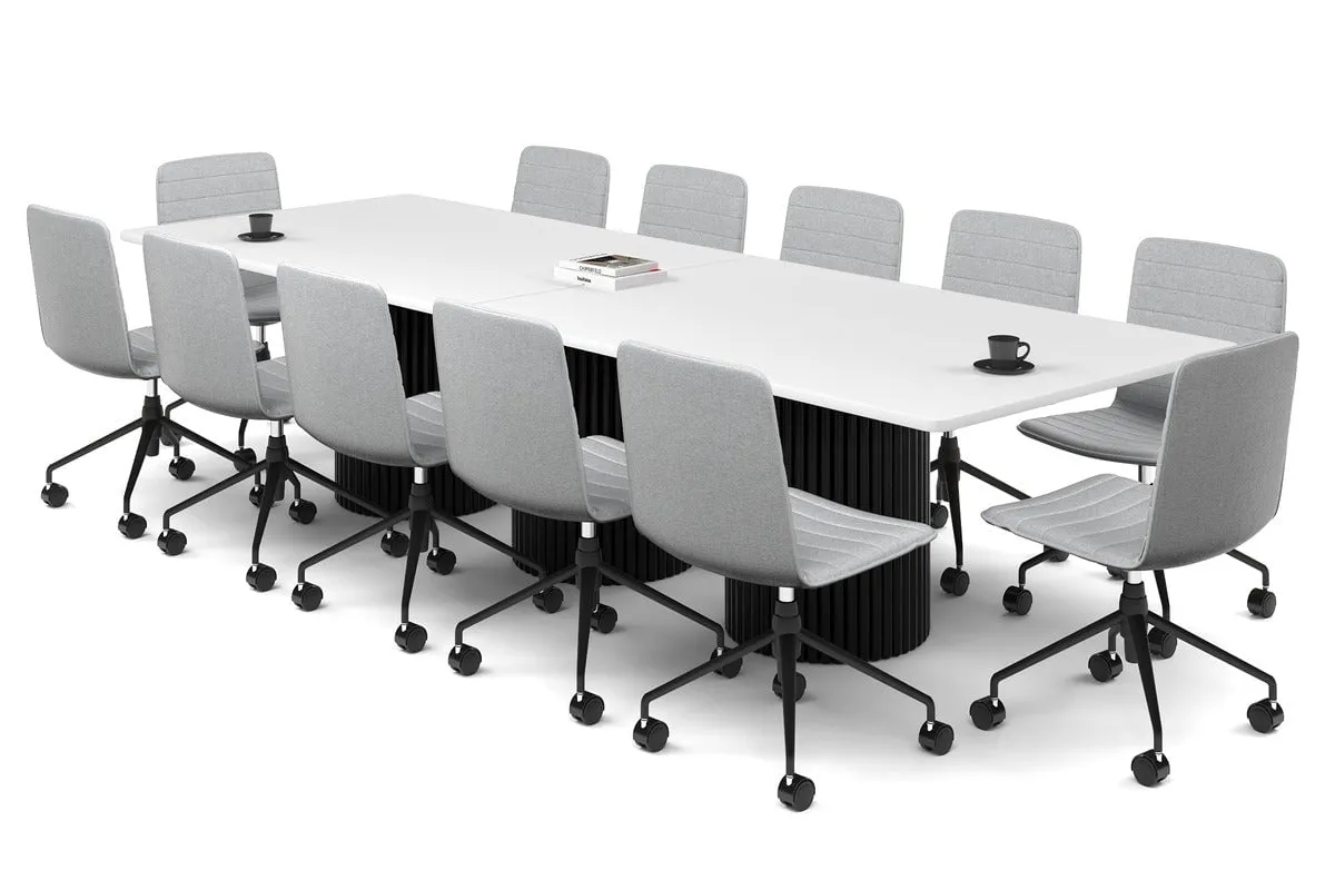 Baobab Circular Base Boardroom Rectangle Table - Rounded Corners  [3200L x 1100W with Rounded Corners]