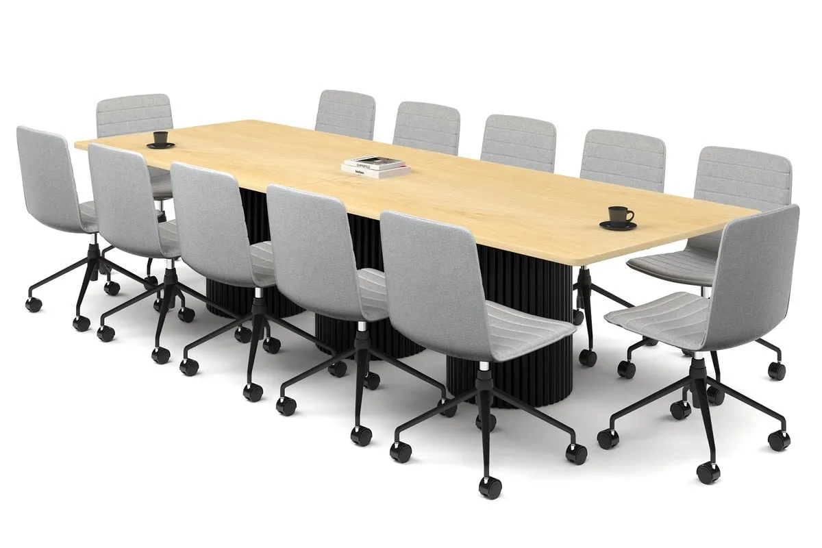 Baobab Circular Base Boardroom Rectangle Table - Rounded Corners  [3200L x 1100W with Rounded Corners]