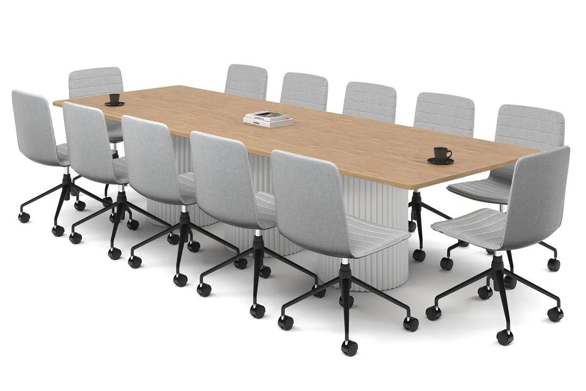 Baobab Circular Base Boardroom Rectangle Table - Rounded Corners  [3200L x 1100W with Rounded Corners]