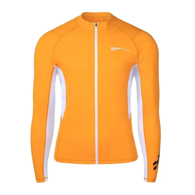 Barrel Mens Move Zip-Up Rashguard-ORANGE