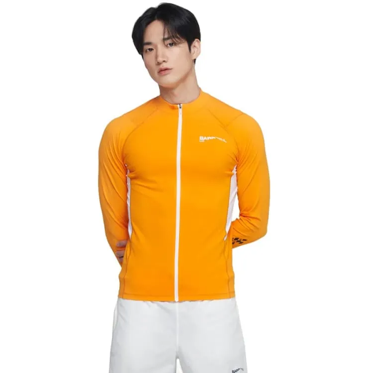 Barrel Mens Move Zip-Up Rashguard-ORANGE