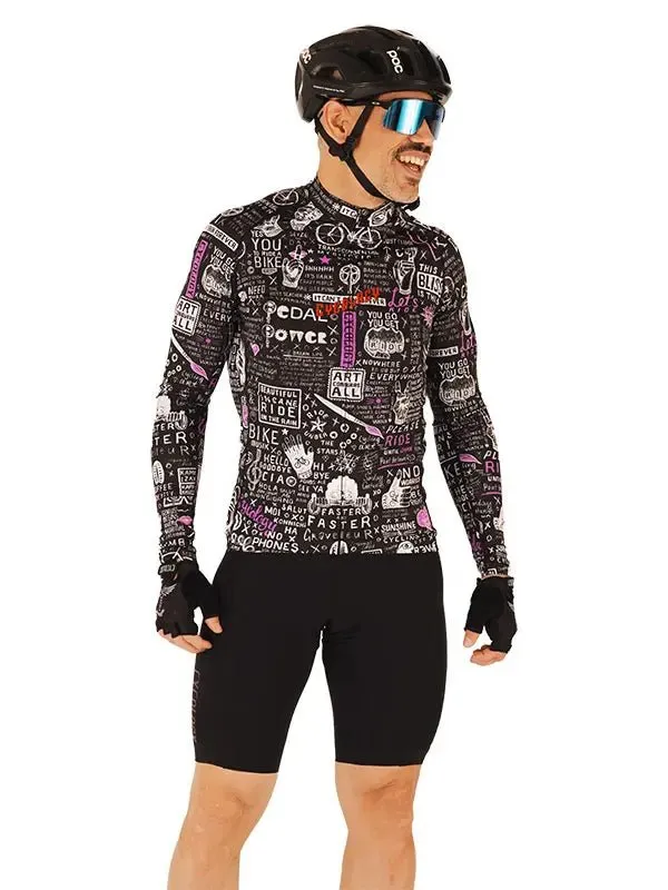 Bike Graffiti Men's Summer Long Sleeve Jersey