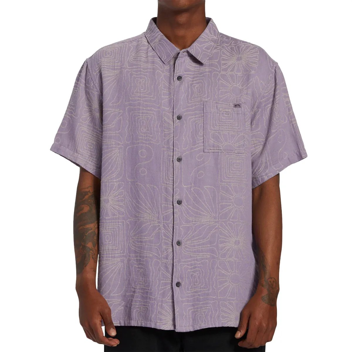 Billabong Sundays Jacquard Short Sleeve Button-Up Shirt