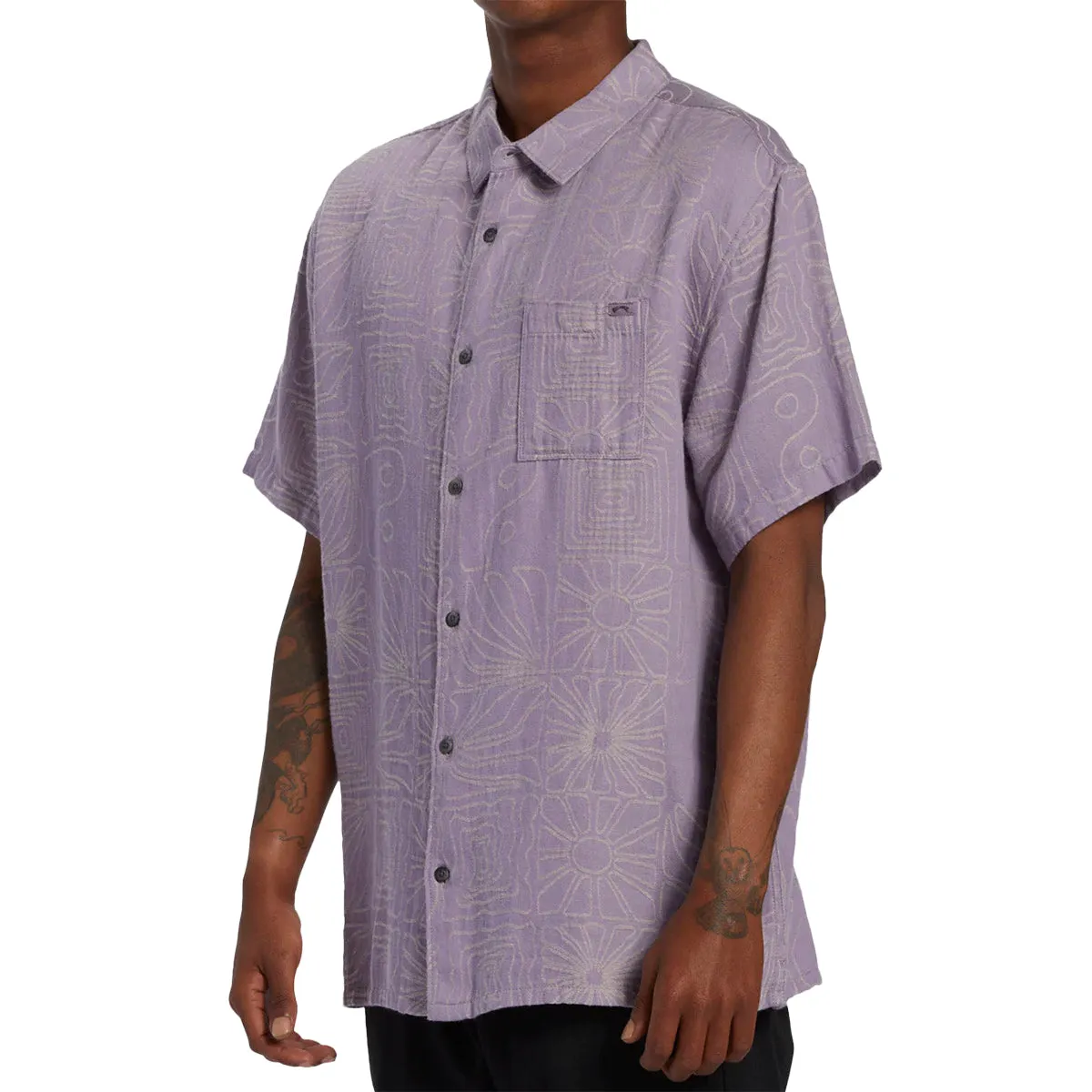 Billabong Sundays Jacquard Short Sleeve Button-Up Shirt