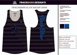 Black-Star- Mens Track Singlet