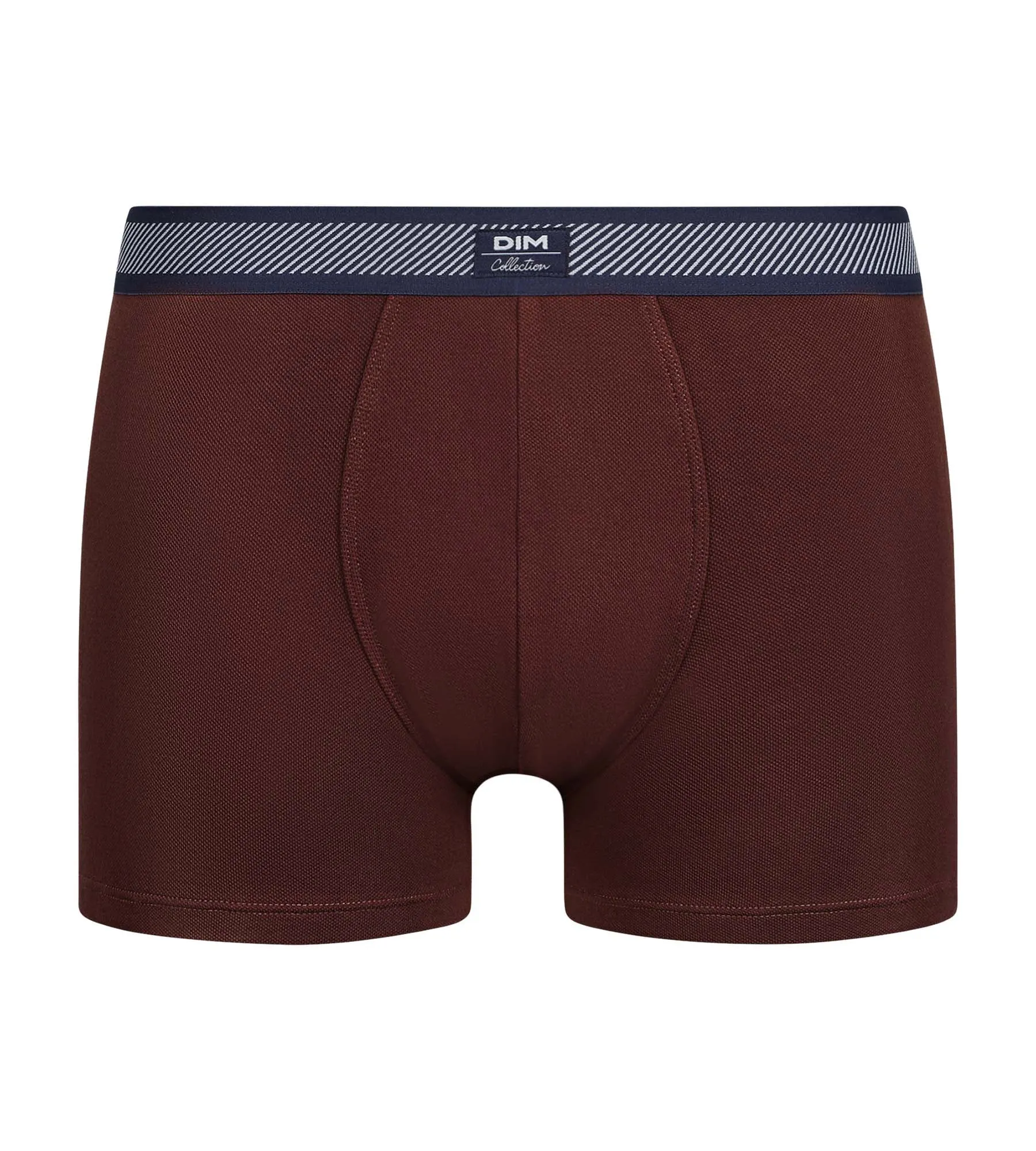 Boxer homme en coton modal piqué et ceinture rayée Rouge Vin Dim Smart