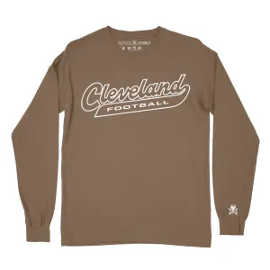 Cleveland Football Script - Unisex Long Sleeve Crew T-Shirt