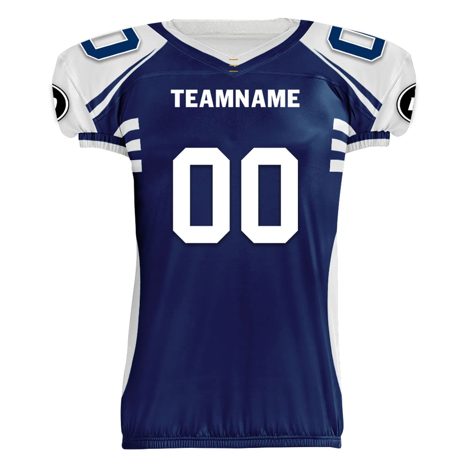 Custom Blue White Indiana High-Performance American Football Jersey FBJ06-D023001-14