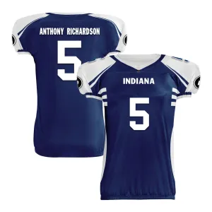 Custom Blue White Indiana High-Performance American Football Jersey FBJ06-D023001-14