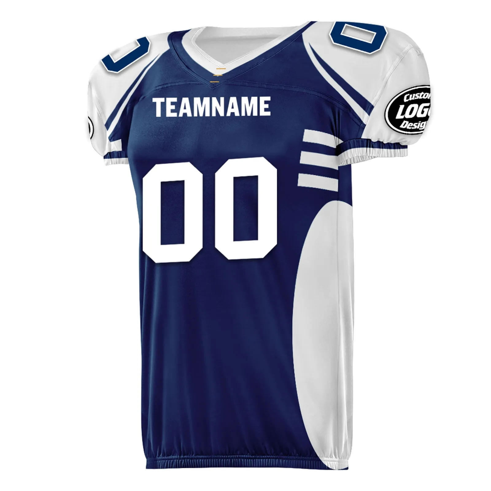 Custom Blue White Indiana High-Performance American Football Jersey FBJ06-D023001-14