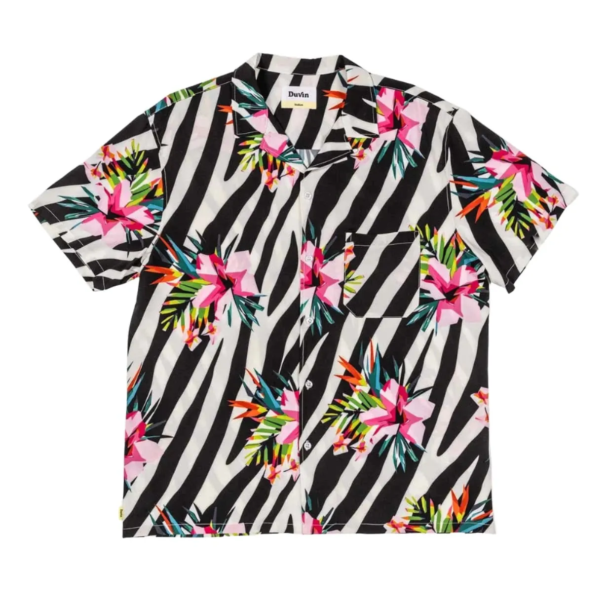 Duvin - "Zebra Floral" Buttonup Shirt - Lightweight Stretch Relaxed Fit