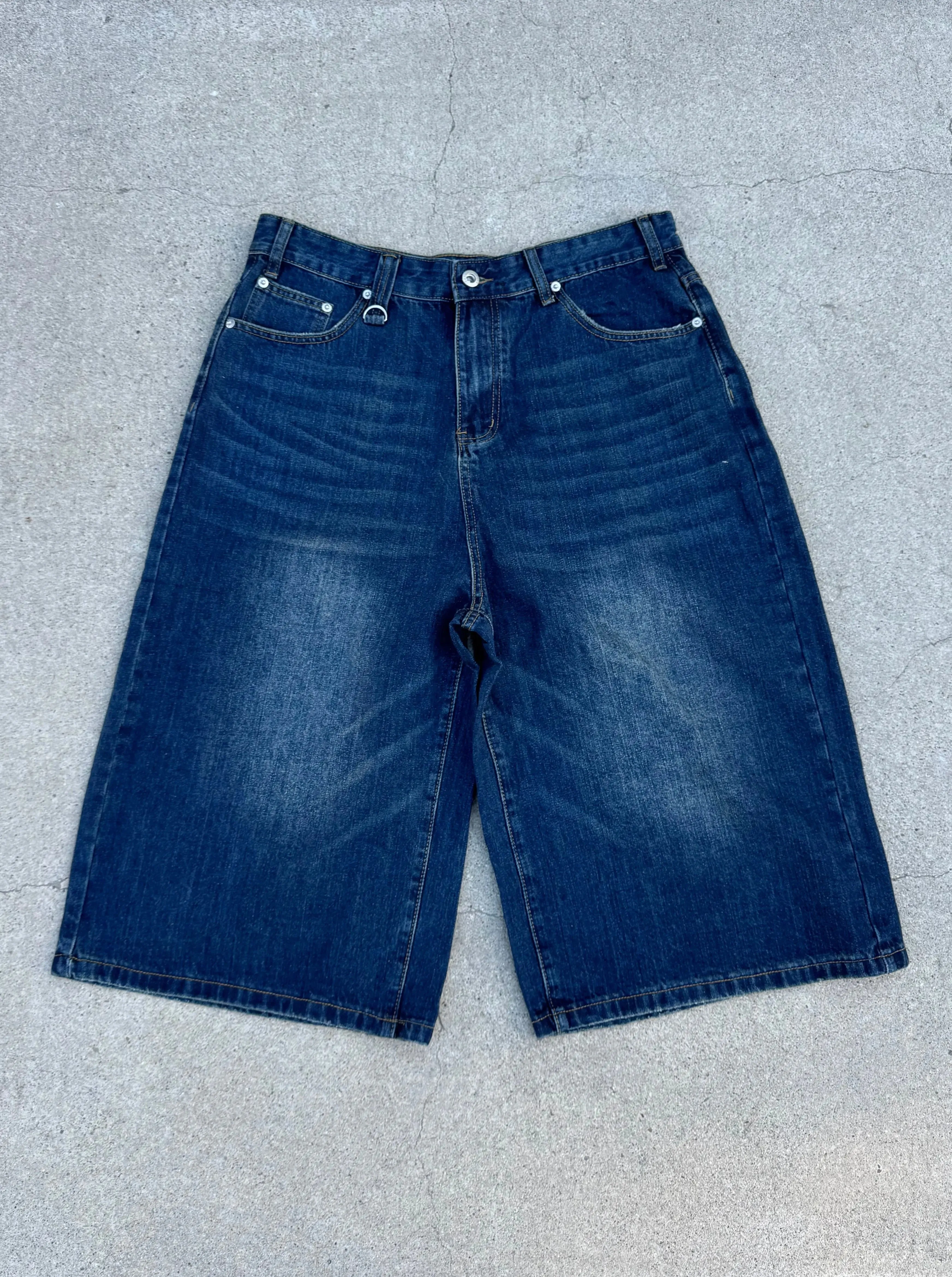 Faded Navy Baggy Long Jorts