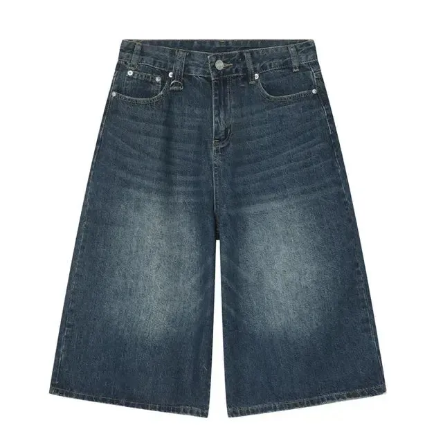 Faded Navy Baggy Long Jorts