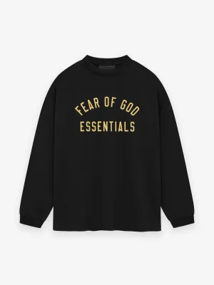 Fear of God Essentials Jersey Long Sleeve Tee in Black