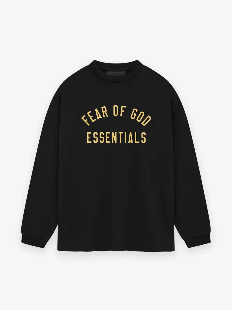 Fear of God Essentials Jersey Long Sleeve Tee in Black