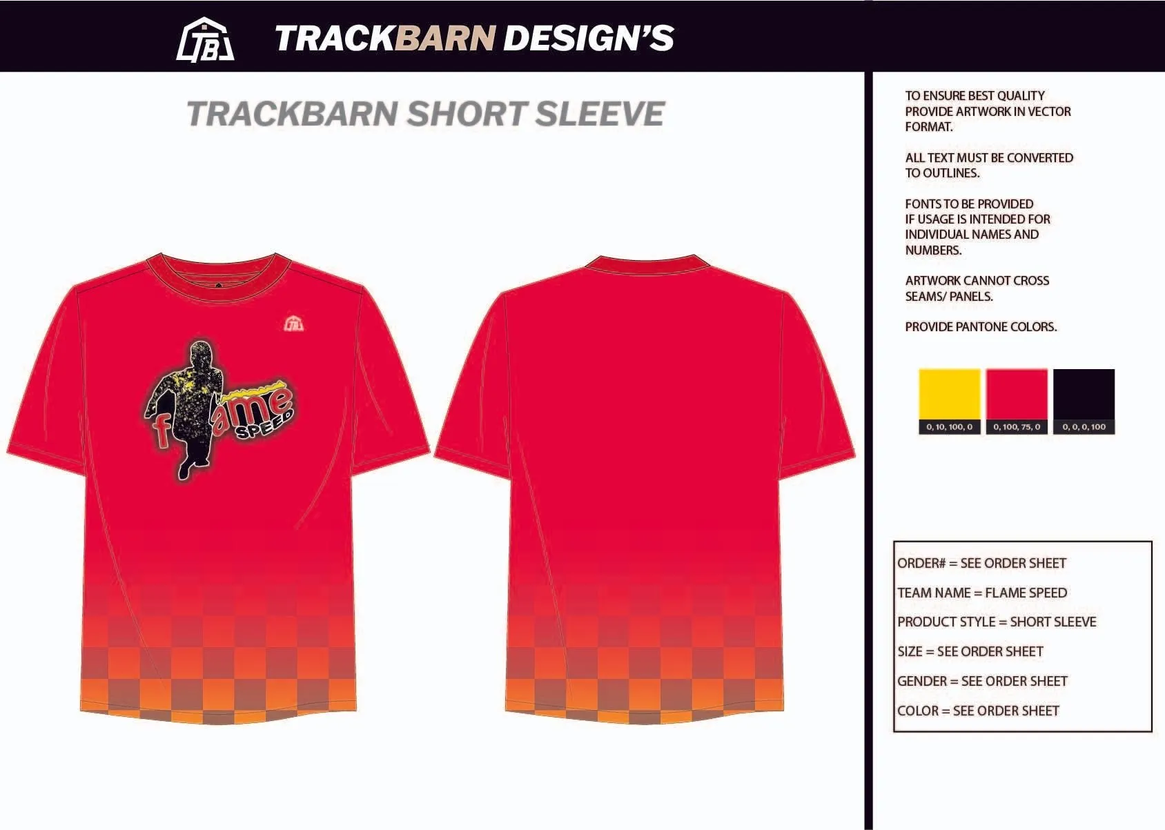 Flame-Speed- Mens Stretch Light Training Tee