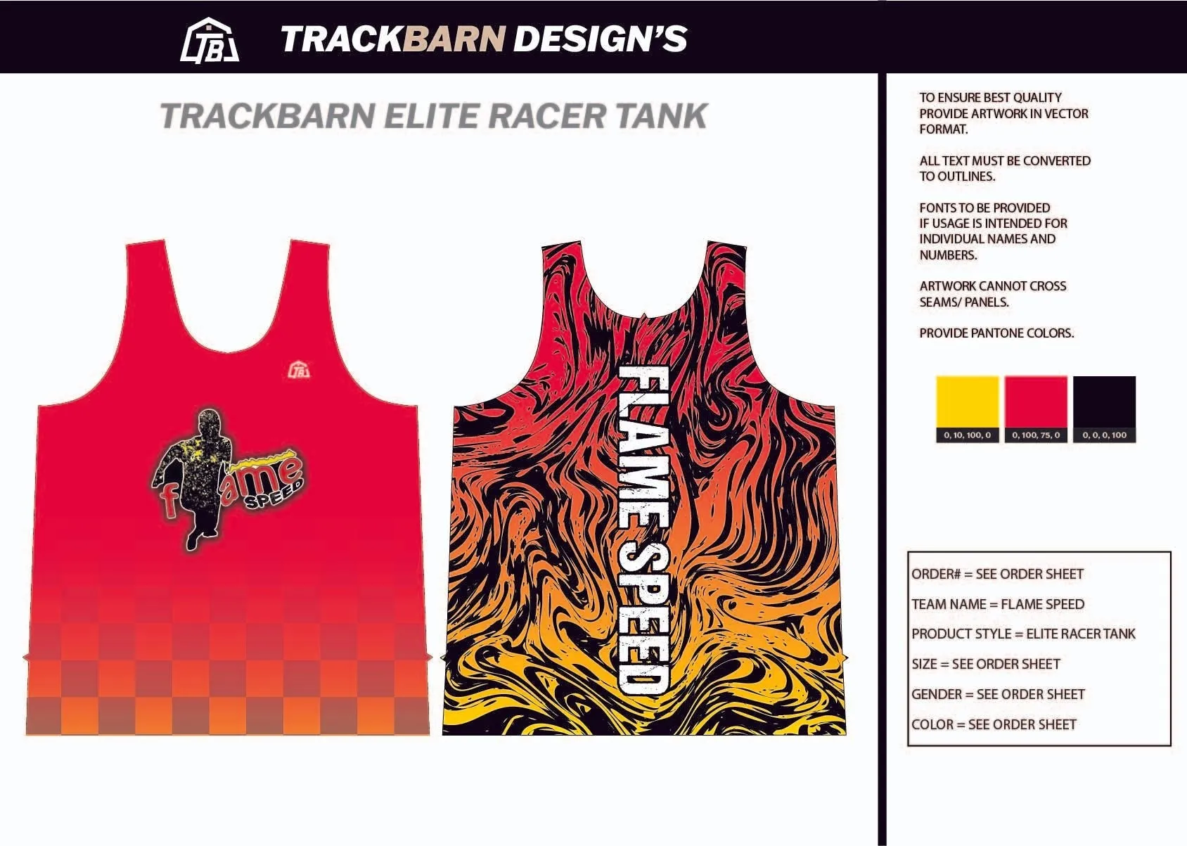 Flame-Speed- Mens Track Singlet