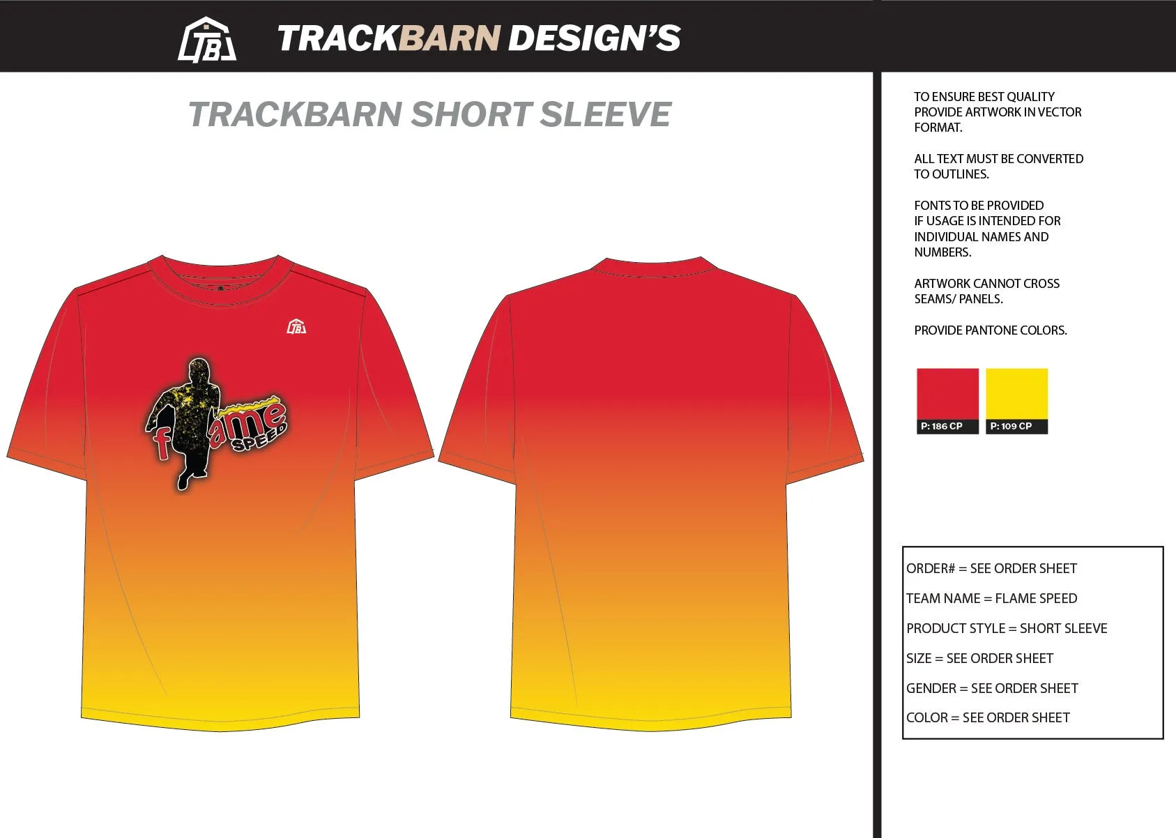 Flame-Speed- Youth Tech Tee