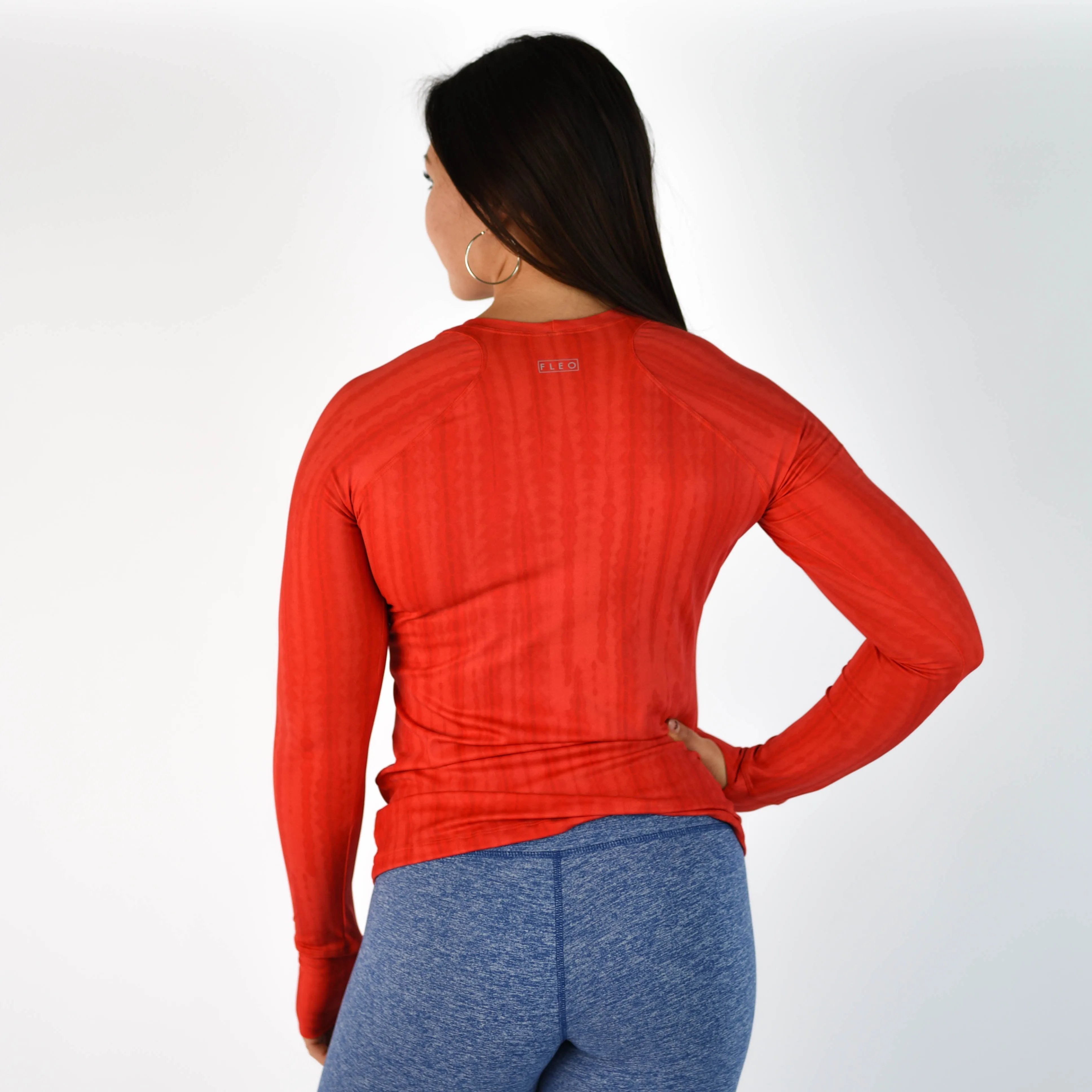 FLEO Foundation Long Sleeve - Coral Shibori