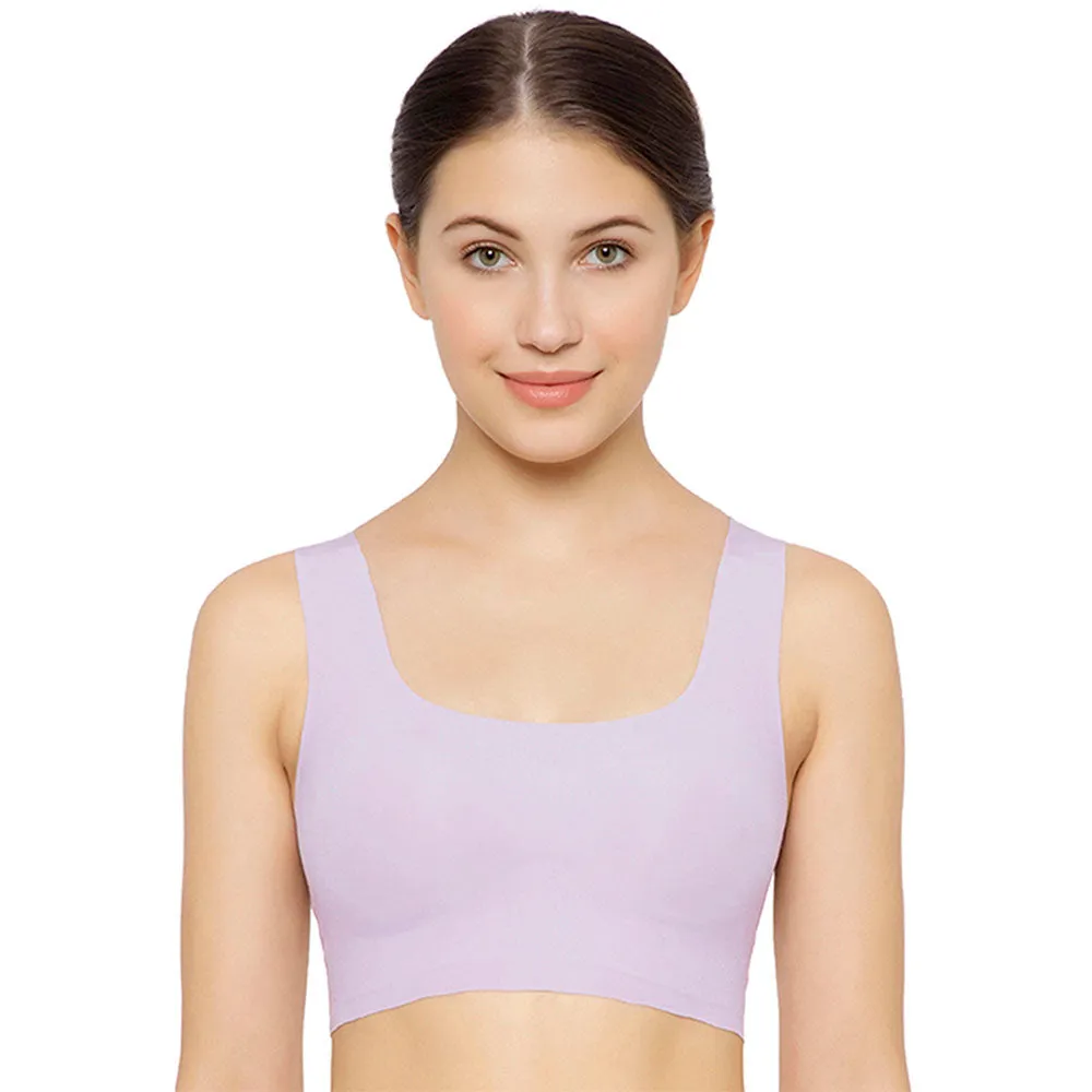 Gococi Padded Non-wired Full Cup Everyday Wear Full coverage T-Shirt Bra - Lilac