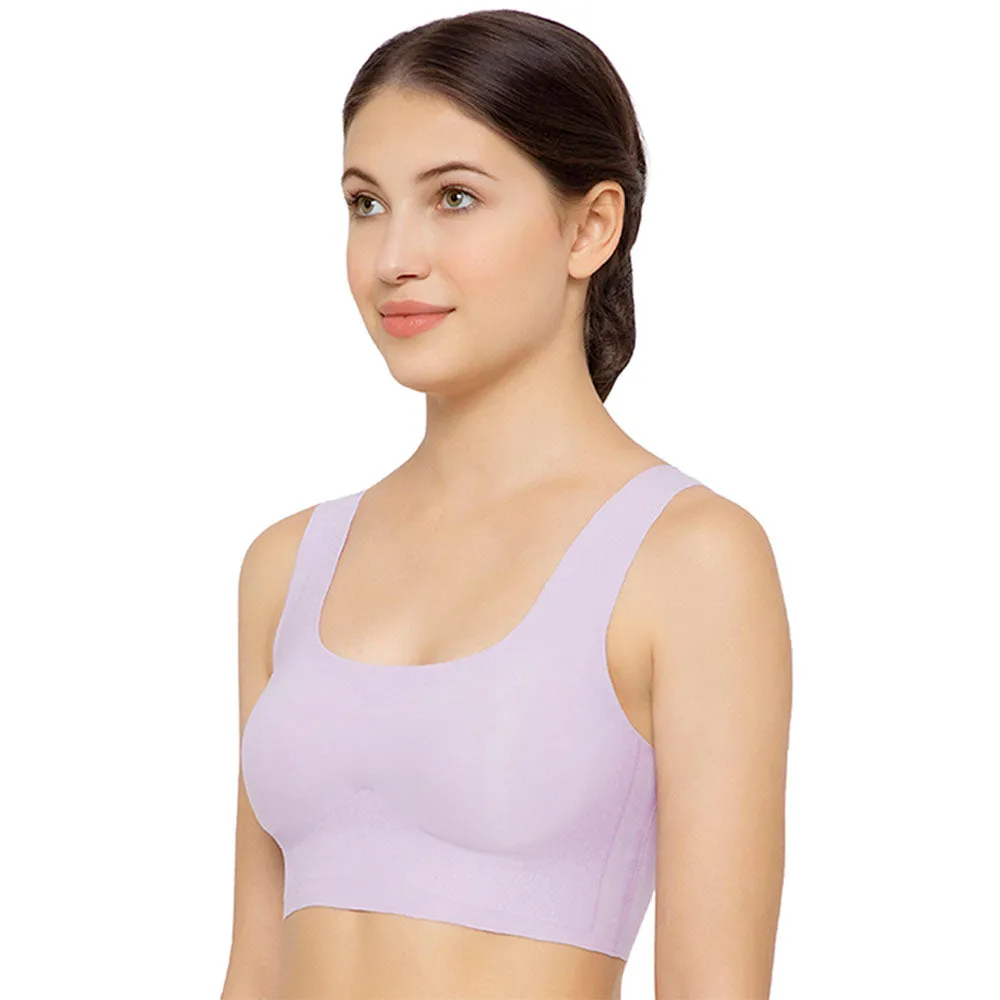 Gococi Padded Non-wired Full Cup Everyday Wear Full coverage T-Shirt Bra - Lilac