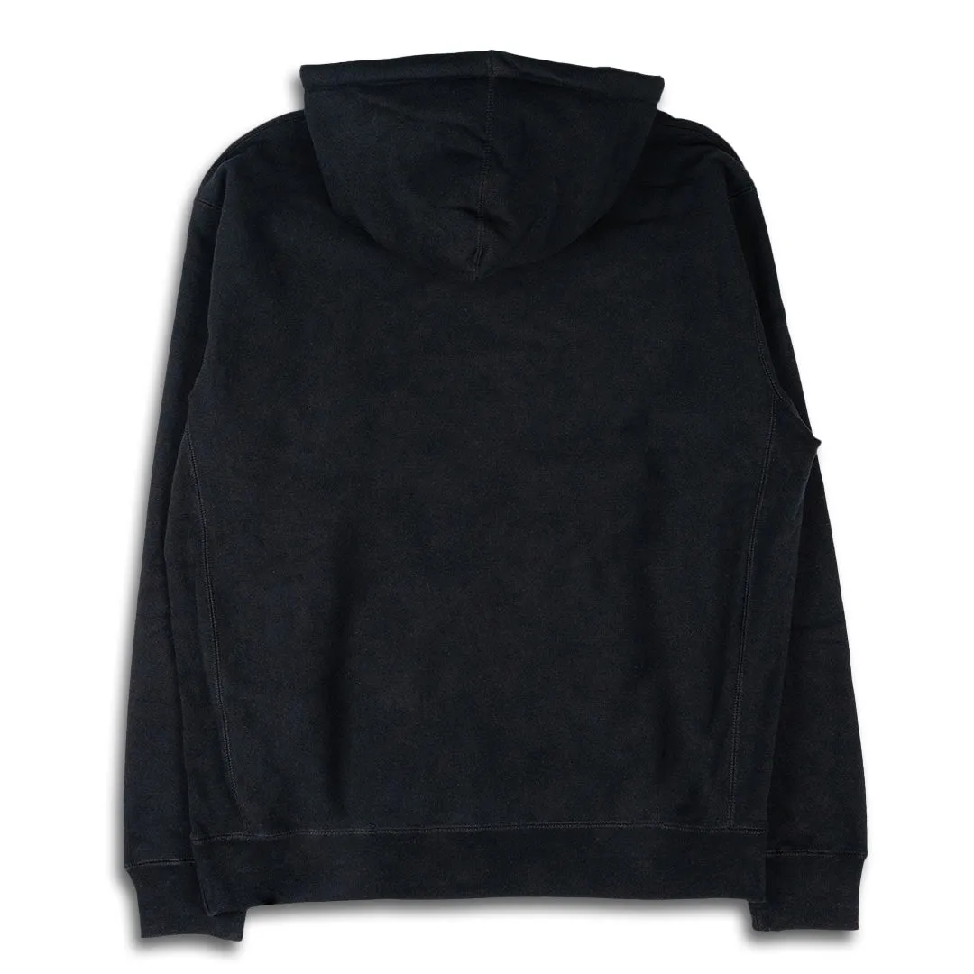 HEAVY DUTY WOLF HOODY-BLACK