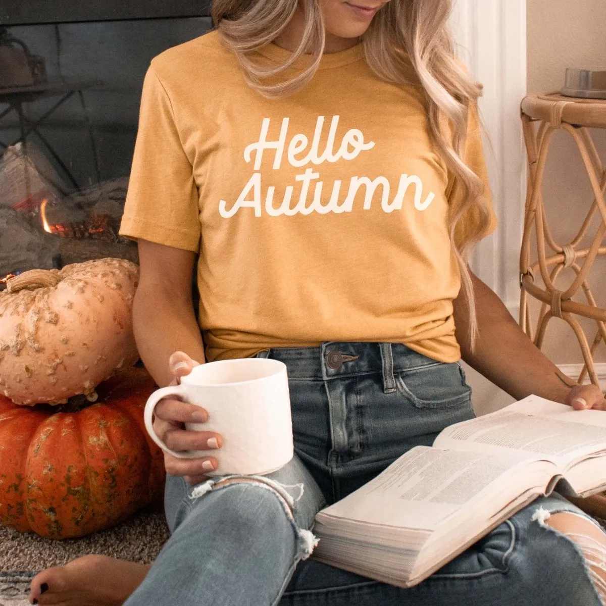 Hello Autumn Wholesale Bella Graphic Tee - Quick Shipping