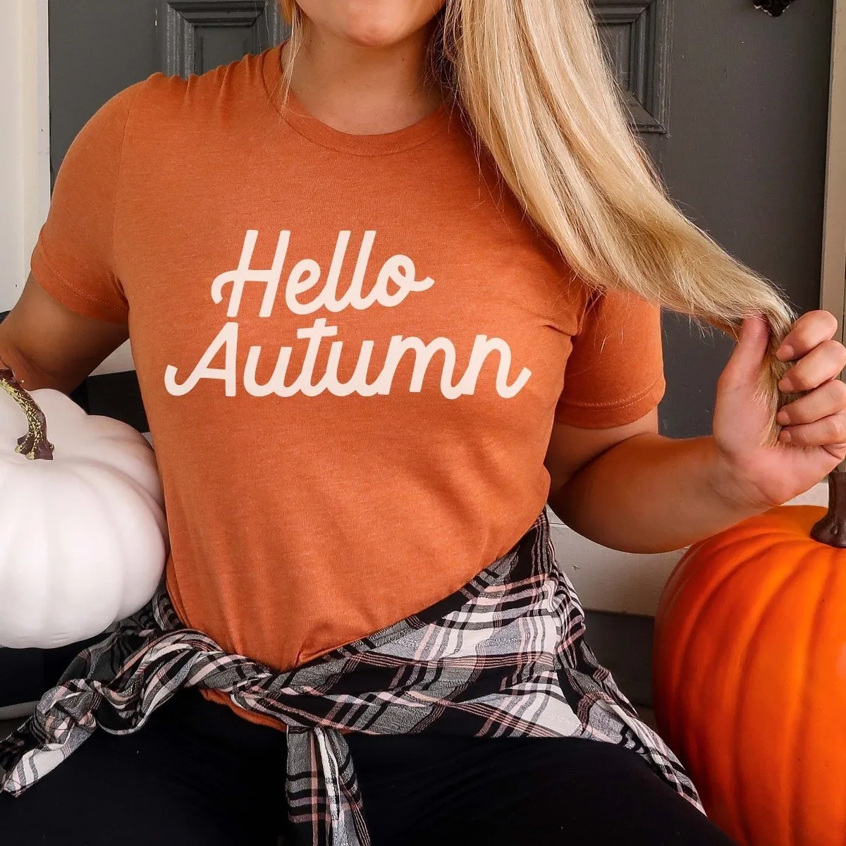 Hello Autumn Wholesale Bella Graphic Tee - Quick Shipping